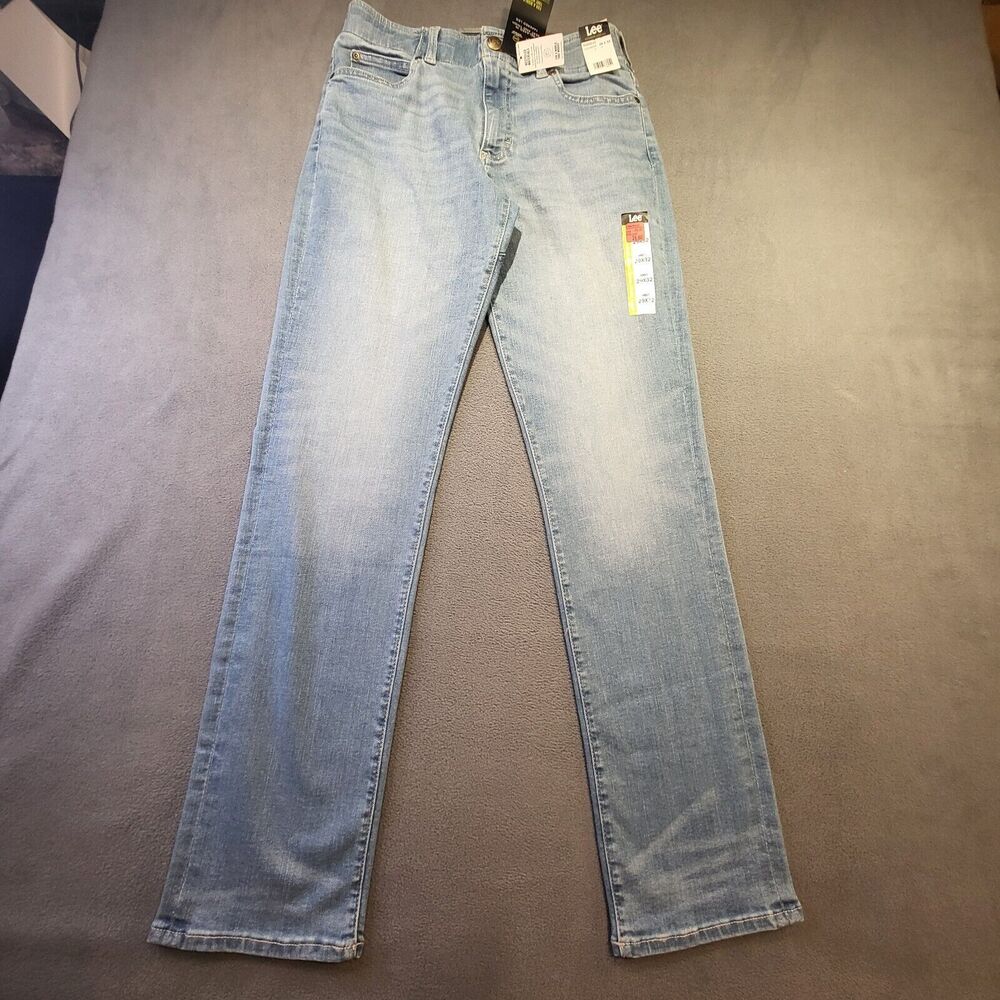 NWT Lee Extreme Motion Jeans Mens 29x31 Blue Straight Taper Leg Stretch Denim